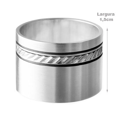 Confecção Aliança de Prata - 12850