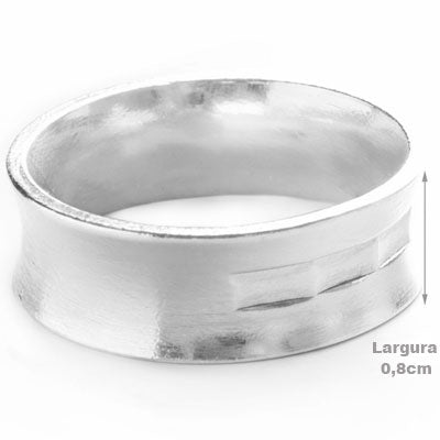 Confecção Aliança de Prata Anatômica - 20087