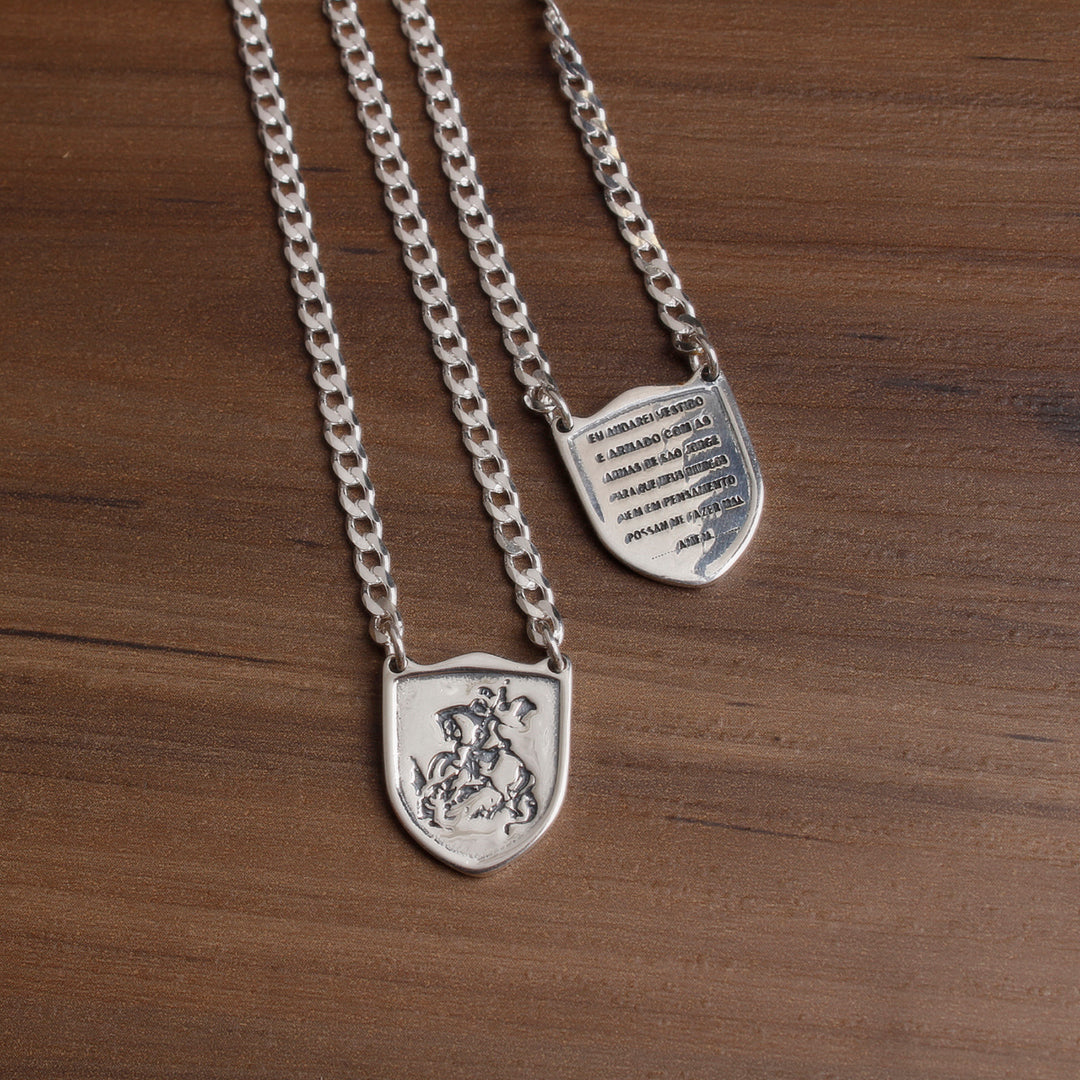 Escapulário de Prata São Jorge - 24647