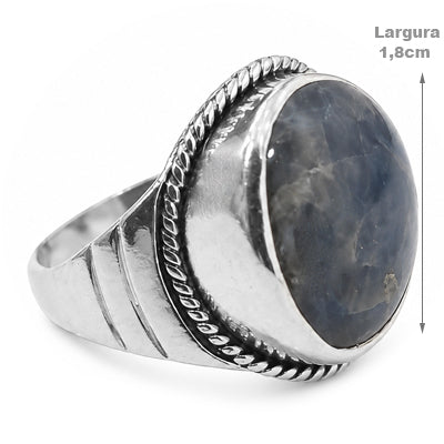 Anel de Prata com Labradorita - 39798