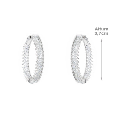 Argola de Prata com Zircônia - 42305