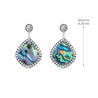 Brinco de Prata com Abalone - 42407
