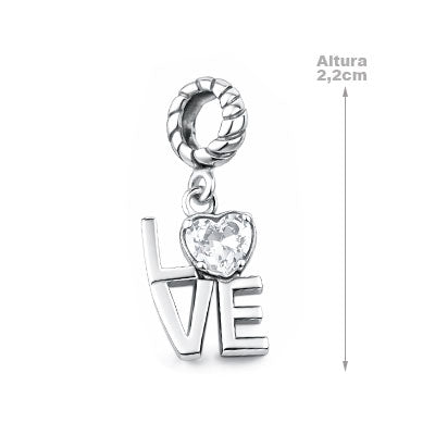 Berloque de Prata Love - 42779
