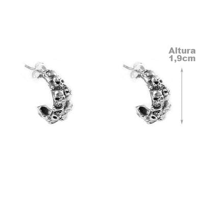 Argola de Prata com Caveira - 47928