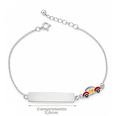 Pulseira de Prata Infantil com Placa - 49870