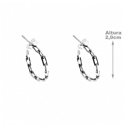 Argola de Prata Elo - 51437