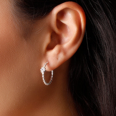 Argola de Prata com Zircônia - 53447 - soprata