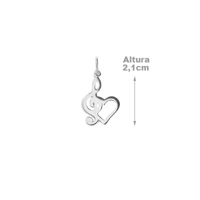 Pingente de Prata Clave de Sol