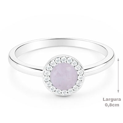 Anel de Prata Solitário - 54660