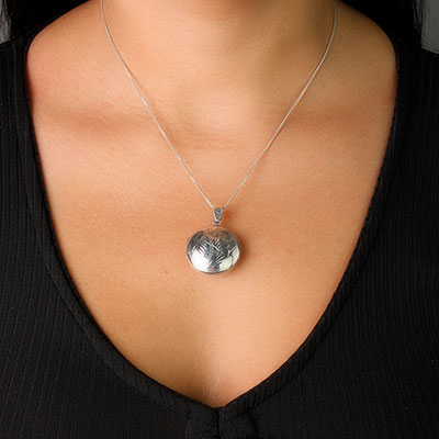 Pingente de Prata Relicário