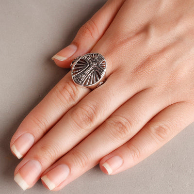 Anel de Prata Cruz - 55273 - soprata