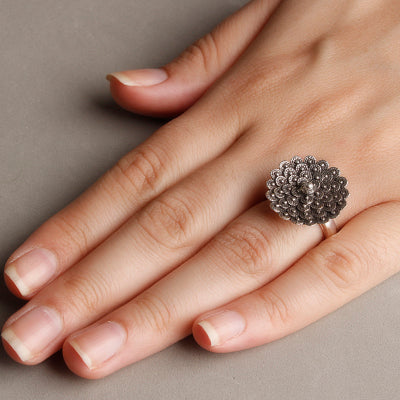 Anel de Prata Trabalhado - 55441 - soprata