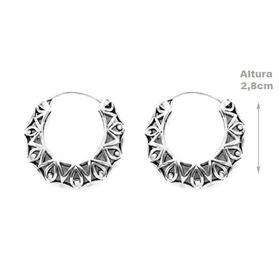 Argola de Prata Vazada - 55523