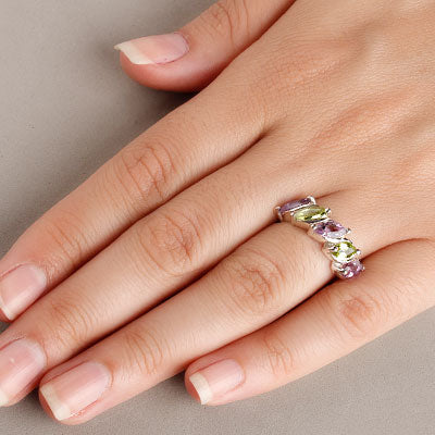 Anel de Prata com Pedras - 55730 - soprata