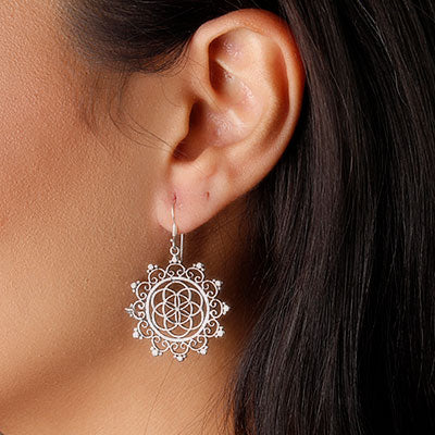Brinco de Prata Mandala