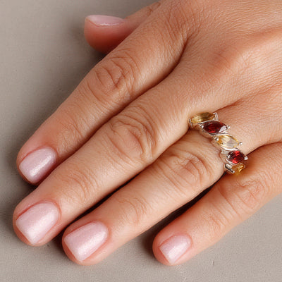 Anel de Prata com Pedras - 56118