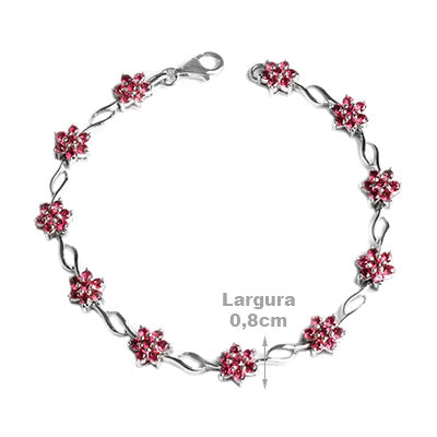 Pulseira de Prata Flor - 56232