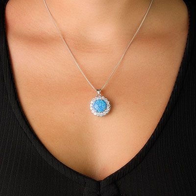 Pingente de Prata com Opala