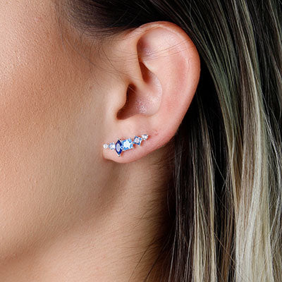 Brinco de Prata Contorno de Orelha (Ear Cuff) - 56382