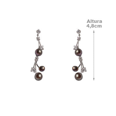 Brinco de Prata com Pérolas