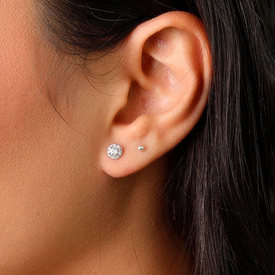 Brinco de Prata com Zircônia