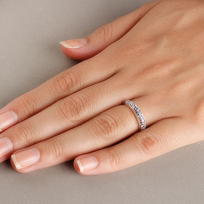 Anel de Prata com Zircônias