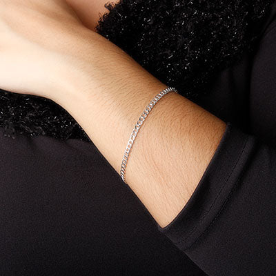 Pulseira de Prata em Elos