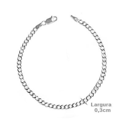 Pulseira de Prata em Elos