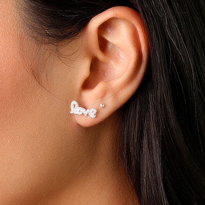 Brinco de Prata Love