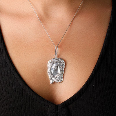 Pingente de Prata Face de Cristo