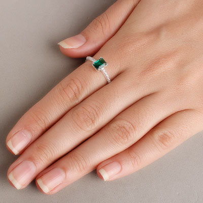 Anel de Prata Solitário