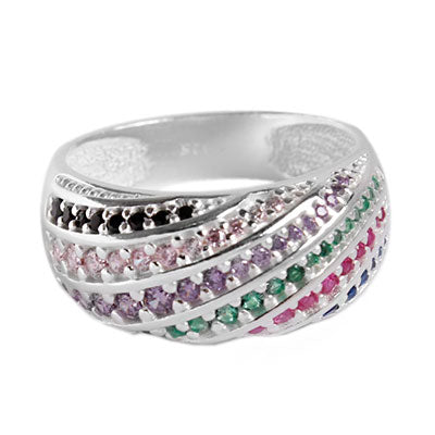 Anel de Prata com Zircônias