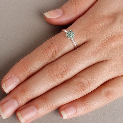 Anel de Prata com Zircônia