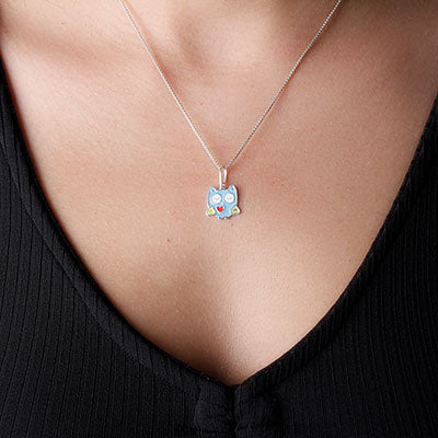 Pingente de Prata Coruja