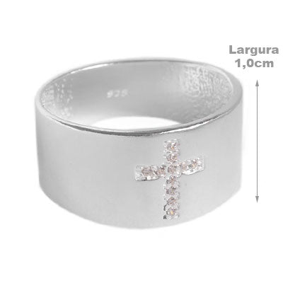 Anel de Prata com Zircônia