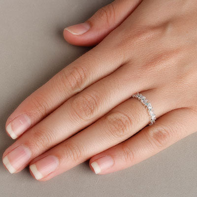 Anel de Prata com Zircônias