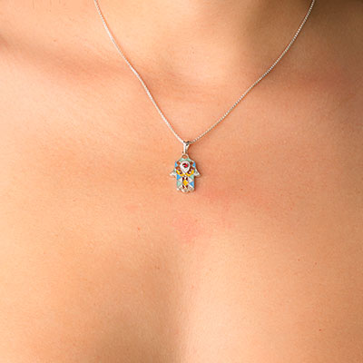 Pingente de Prata Hamsa