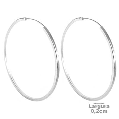 Argola de Prata Lisa