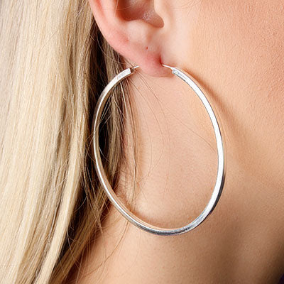 Argola de Prata Lisa