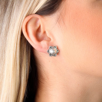 Brinco de Prata Girassol