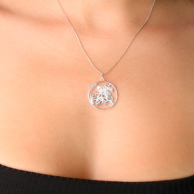 Pingente de Prata São Jorge