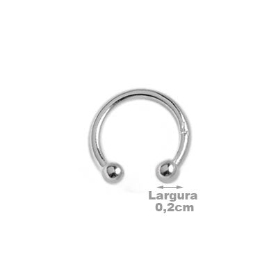 Piercing de Prata Pressão para Orelha