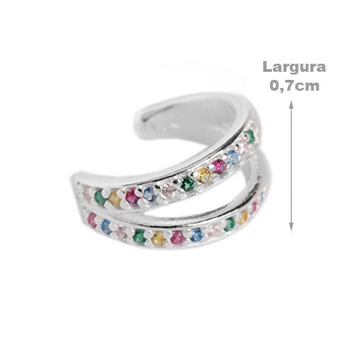 Piercing de Prata Pressão para Orelha - 57267