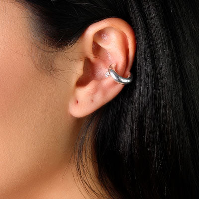 Piercing de Prata Pressão para Orelha