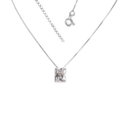 Gargantilha de Prata com Zircônia