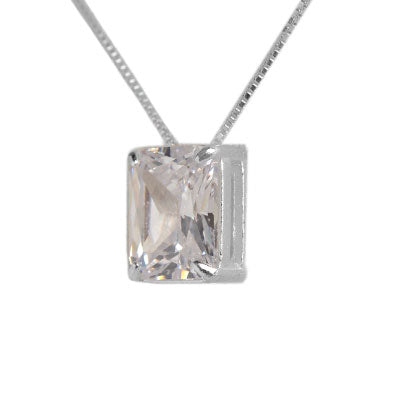 Gargantilha de Prata com Zircônia