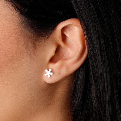 Brinco de Prata Flor