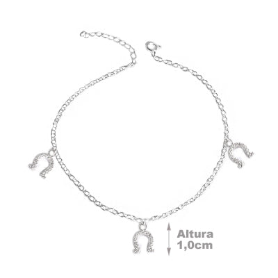 Pulseira de Prata com Ferradura