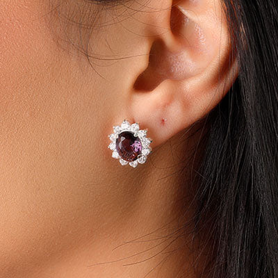 Brinco de Prata Formatura com Zircônias