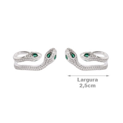 Piercing de Prata Pressão para Orelha